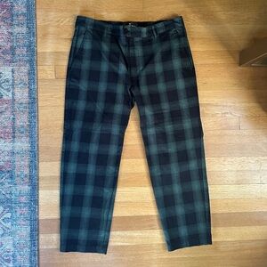 Men's Green & Black Plaid Pants